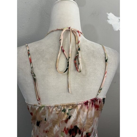 Cider Fliral Ruched Midi Dress Hi Low Size Medium - Picture 7 of 12